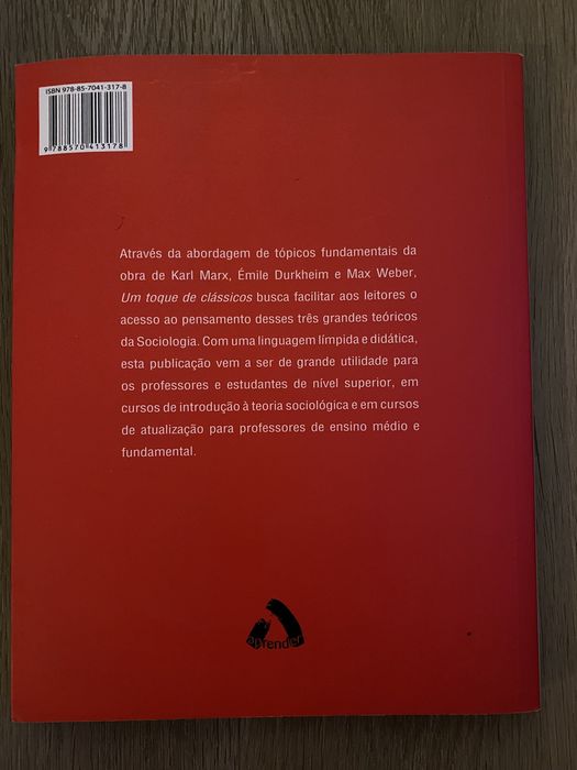 LIVRO Um Toque de Clássicos: Durkheim, Marx e Weber