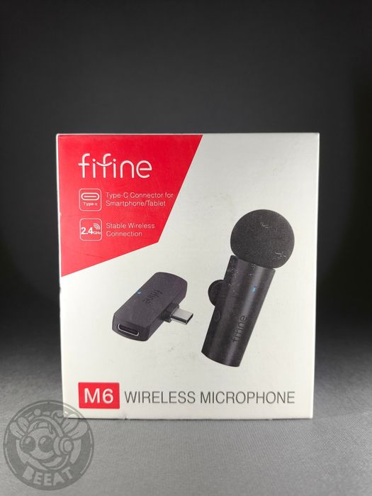 ‼️Fifine M6 - бездротовий петличний мікрофон петличка +Гарантія 6 міс.