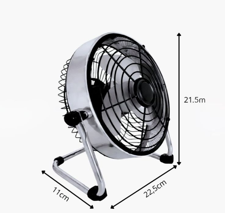 Wentylator usb metalowy