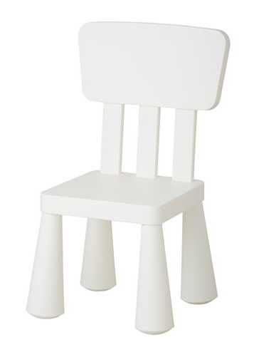 Krzesełko dziecięce białe MAMMUT - 2 sztuki