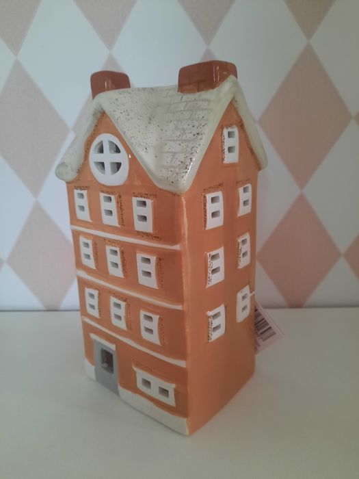 Kamieniczka DUŻA - domek ceramiczny na tealighty