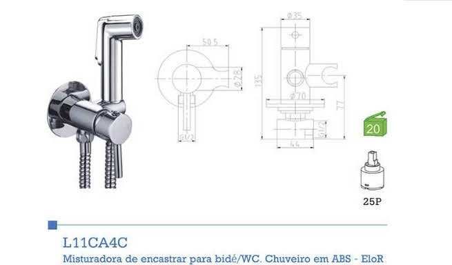 Kit Duche Higiénico ou Chuveiro de Bidé, NOVO (LER BEM TODO O ANÚNCIO)