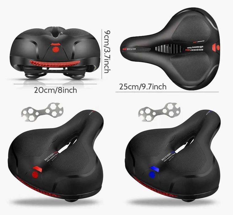 Седло сидение сидушка сідло спортивное туристическое широкое пружинное