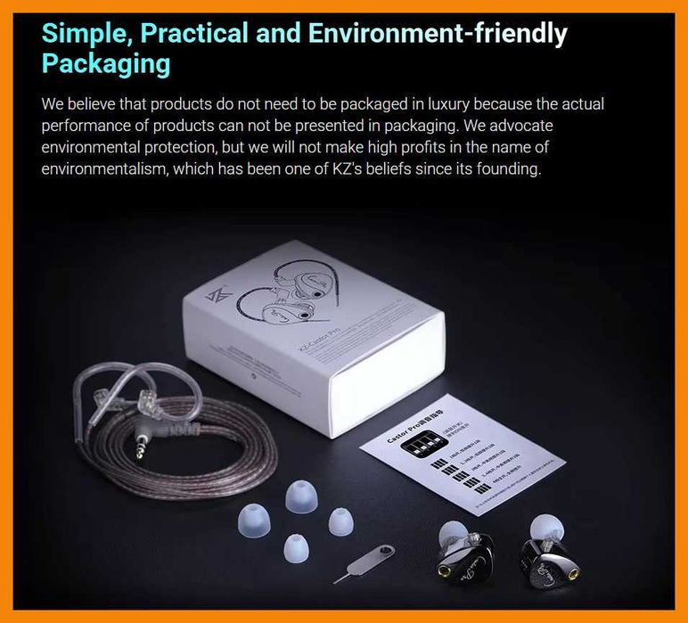 Навушники KZ Castor PRO (BASS VERSION) NEW !!!