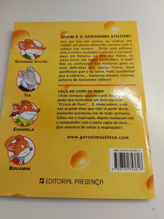 Livro geronimo stilton caça ao livro de ouro