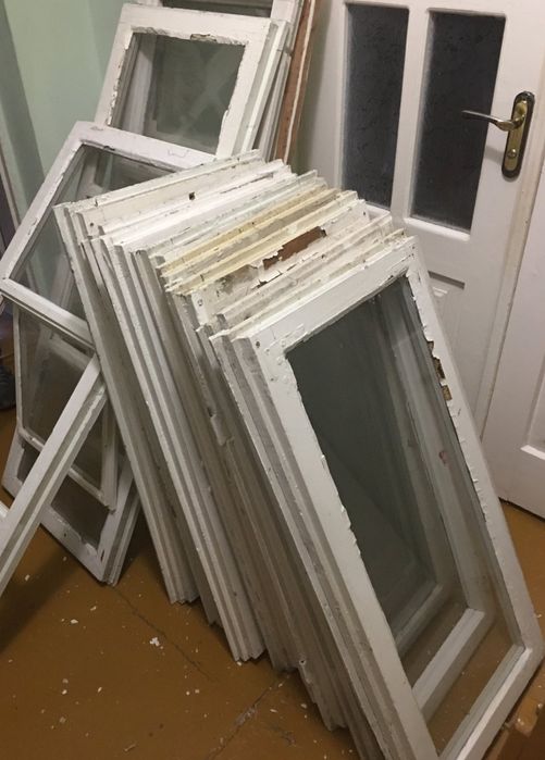 Дерев'яні вживані вікна. Скло ціле