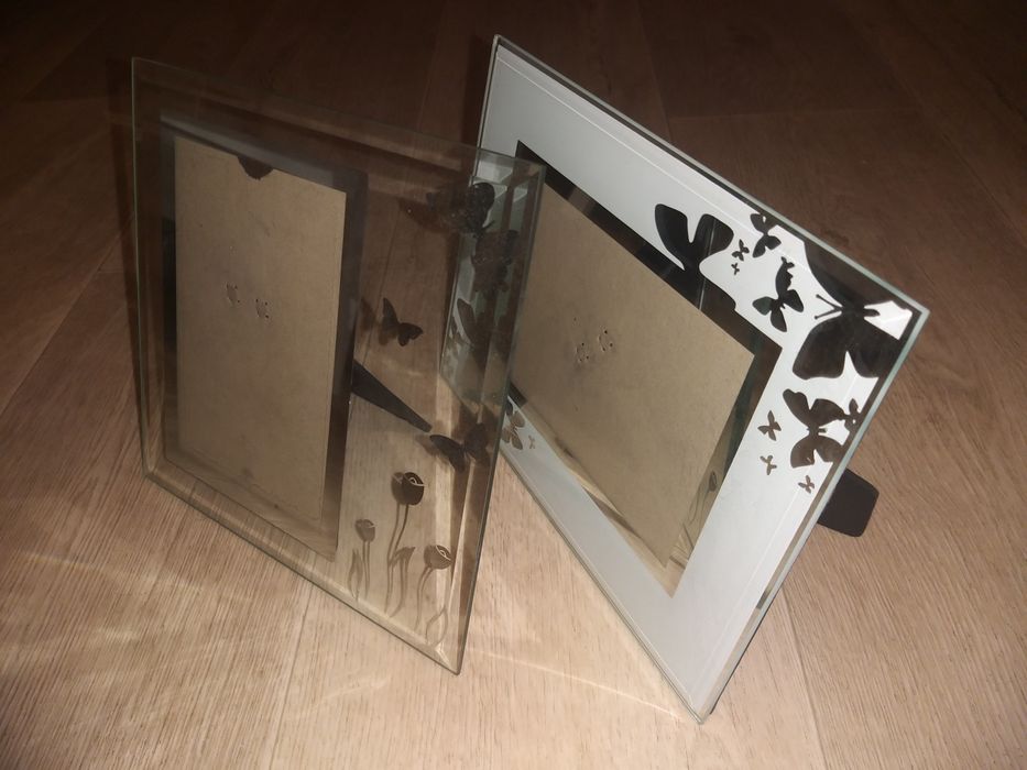 Zestaw 2 szt szklany ramek na zdjęcie 10x15