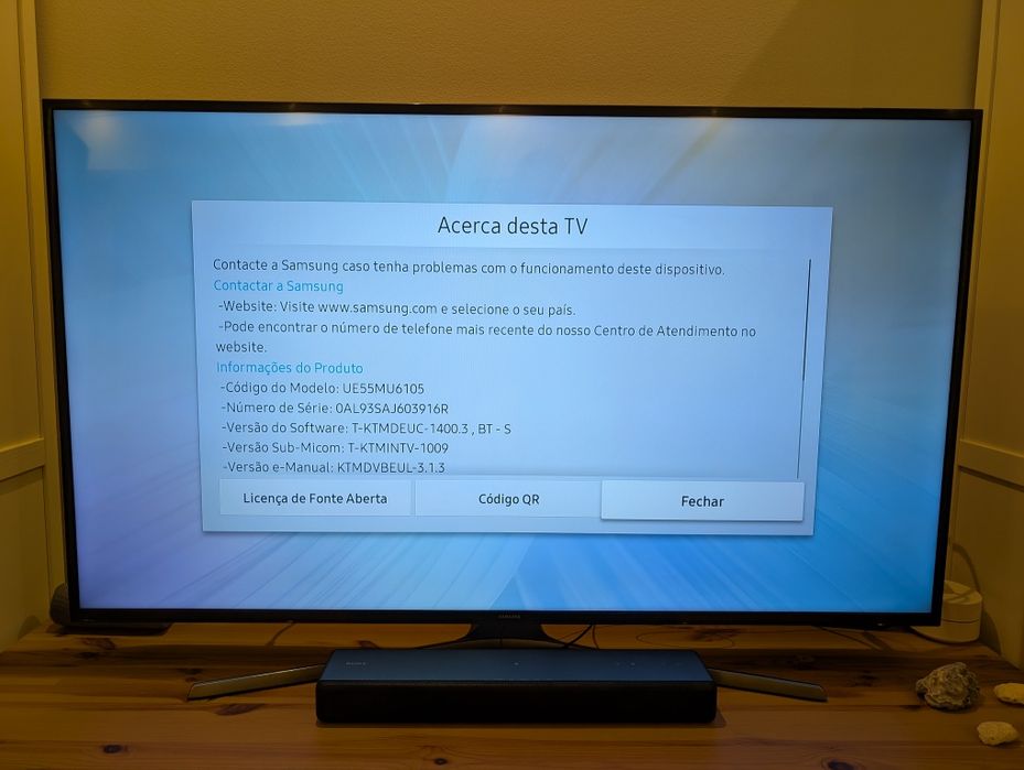 Televisão Samsung 55'' MU6105 Smart 4K UHD