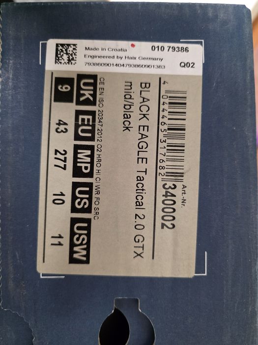 Haix 43 buty taktyczne