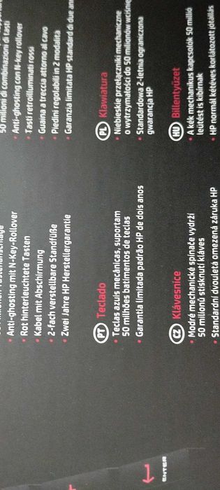 Teclado gaming omen 1100 mecânico. - EN