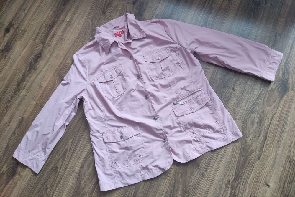 Kurtka cienka pudrowy róż, rozm. XXXL