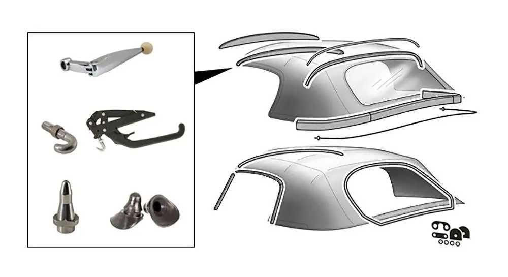 Vw Golf Cabriolet - Puxador para fecho de capota + alça suporte mão