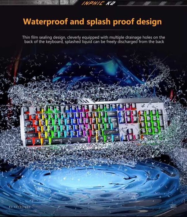 Teclado Inphic K2 Gaming Robusto de alta qualidade