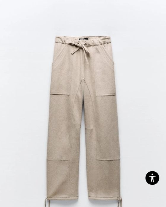 модні брюки із фетра zara  m  хл