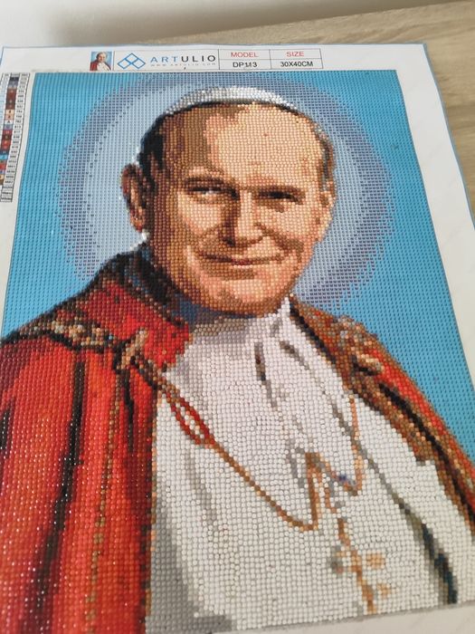 Obraz diamentowy Jan Paweł 2