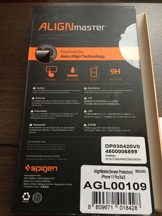 Spigen GLAStR Align master świetne szkło - 1 szt. do iPhone 11 Pro