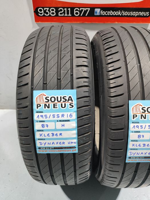 2 pneus semi novos 195-55R16 Kleber - Oferta da Entrega