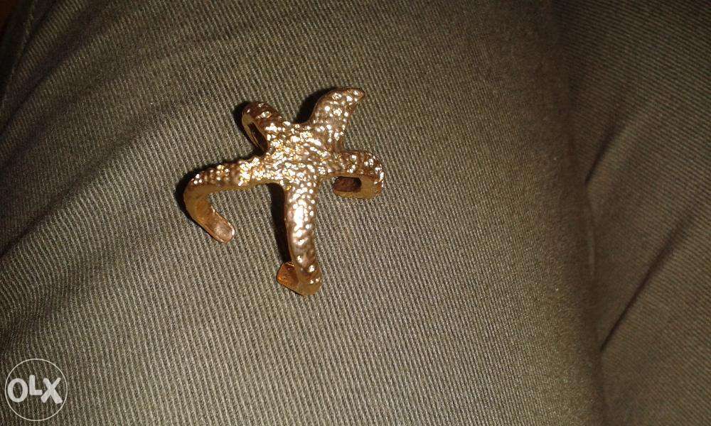 Anel Estrela do Mar Dourado