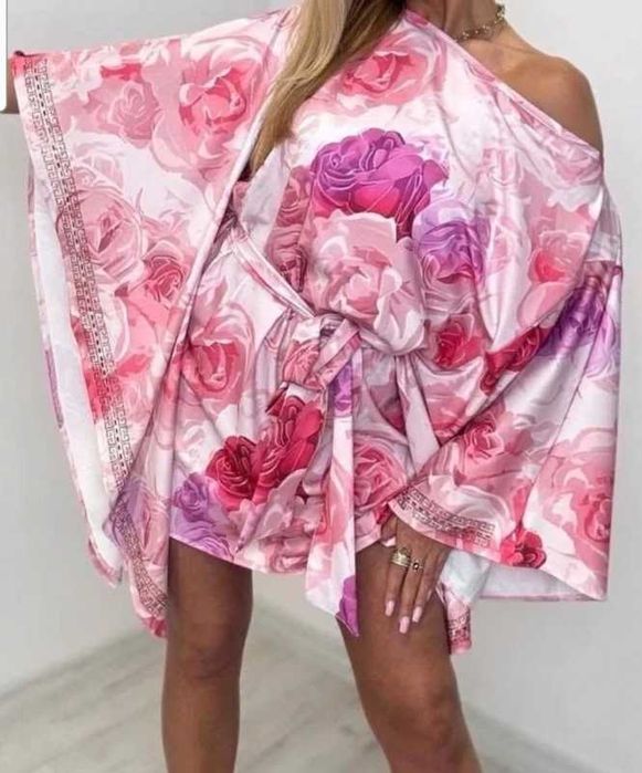 Asymetryczna kimonowa sukienka Paparazzi Fashion