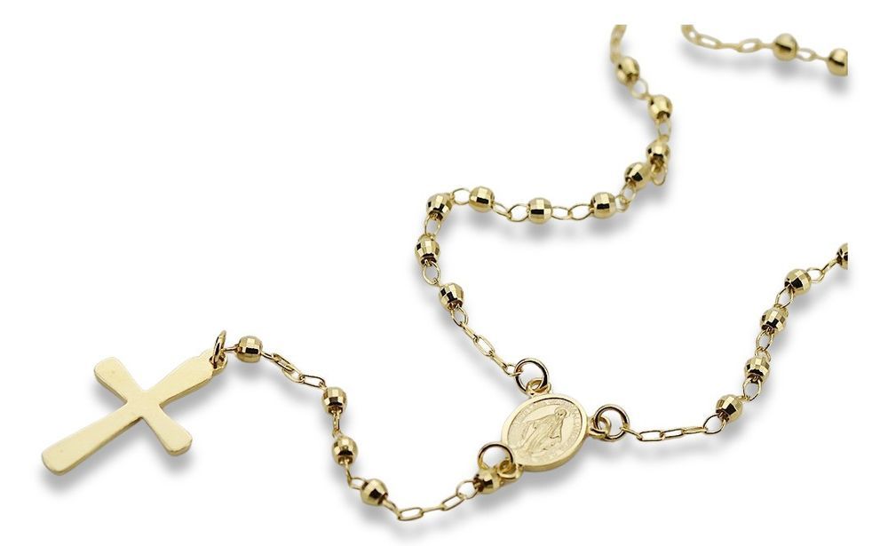 Złoty 14k łańcuszek różaniec diamentowany rcc003y Gdańsk Trójmiasto