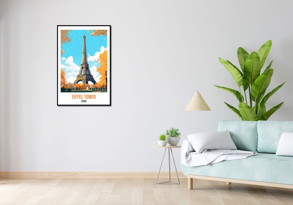 Plakat 61x91,5cm Eiffel Tower, Paris