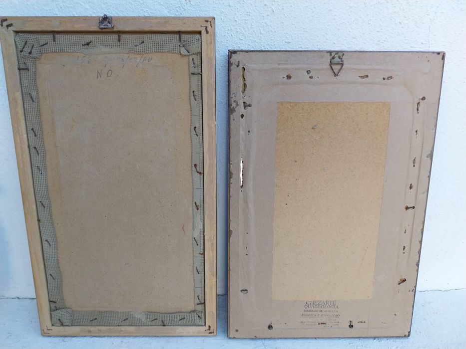 Quadros com bordados em ponto cruz