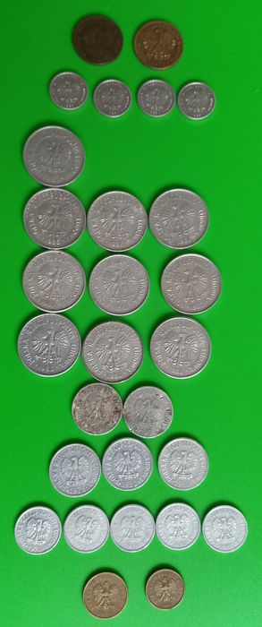 Zestaw monet z PRL