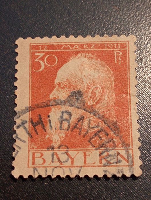 3 selos Pfennig Alemanha 1911 - Principe Regente Luitpold - Baviera