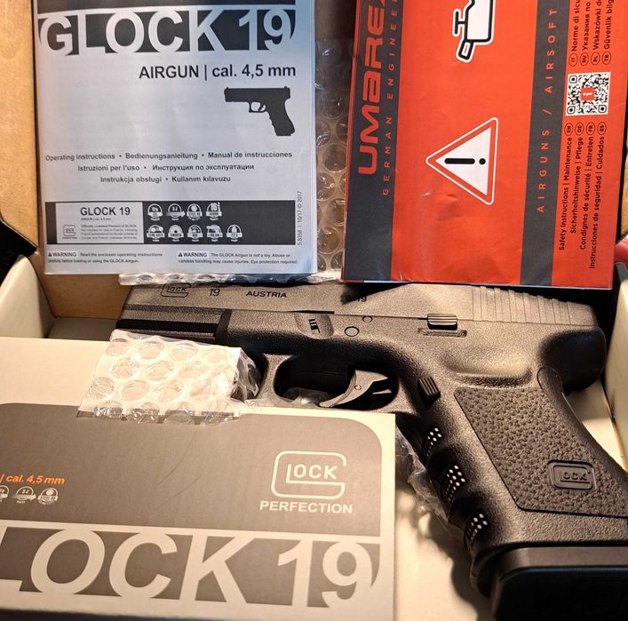 Pistola GLOCK19 Co2 de Tiro Desportivo .177 - 4,5mm
