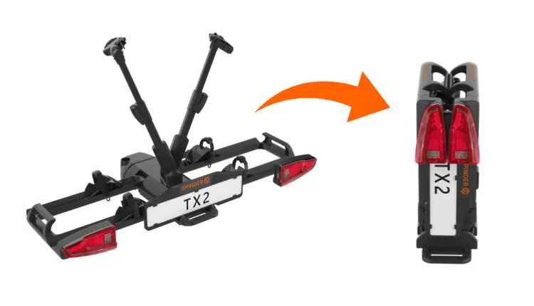 Bagażnik rowerowy na hak SPINDER TX2 LED SuperPremium 2 rowery, E-bike