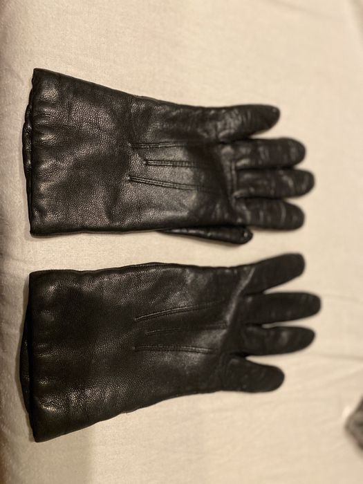 Ciepłe skórzane rękawiczki damskie XS