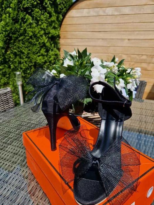 Luxury Jimmy| sandały | kokardy | black | 38