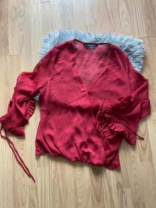 Bluzka koszula bordowa burgundowa Zara L