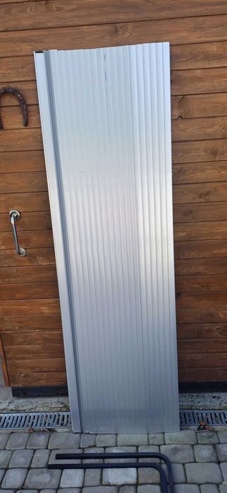 Drzwi tamburowe, srebrne/czarne przesuwne, przyczepa, kamper, van