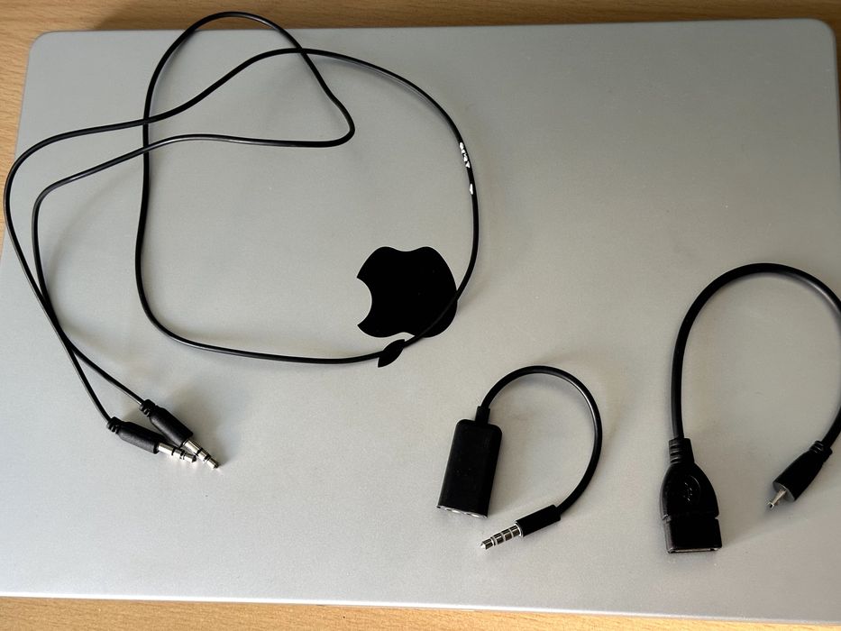 Кабель micro USB - USB мама + аудіо розгалужувач