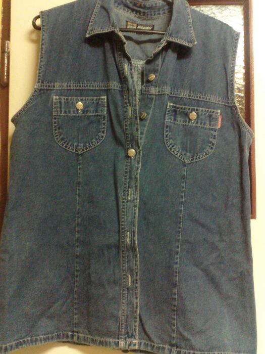 6*Kamizelka jeansowa damska rozmiar XL