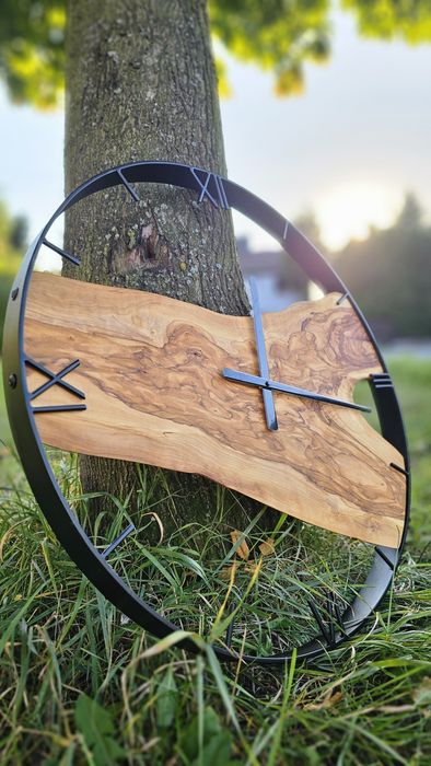 Zegar loft oliwka 60cm