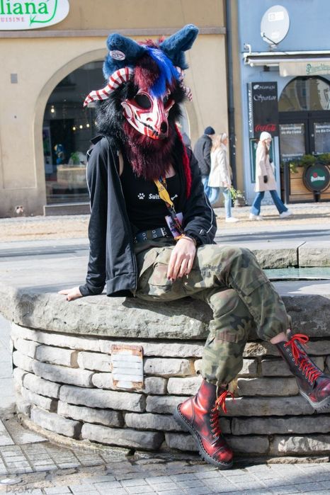 furry fursuit furras skull Dog dvc