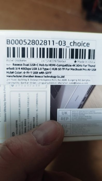 Baseus Stacja dokująca Ultra Joy 6w1