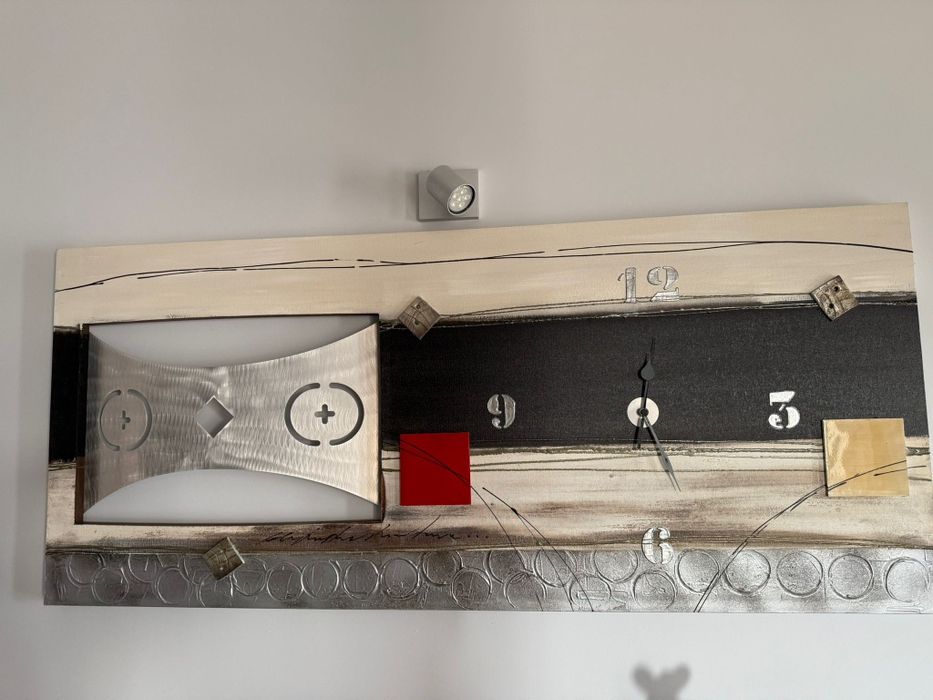 Quadro/Tela com relógio