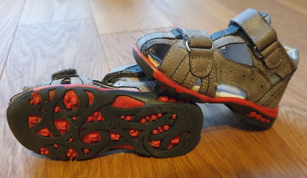 Buty sandały dziecięce chłopięce letnie na lato Kornecki skóra 20