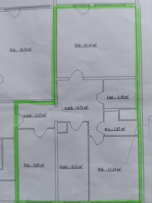 Mieszkanie 3 pokoje 63,88m, Kołobrzeg ul. Myśliwska