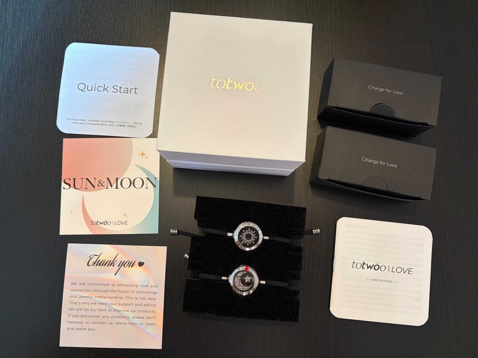 TOTWOO Sun&Moon vibration branzoletki dla par w związkach na odległóść