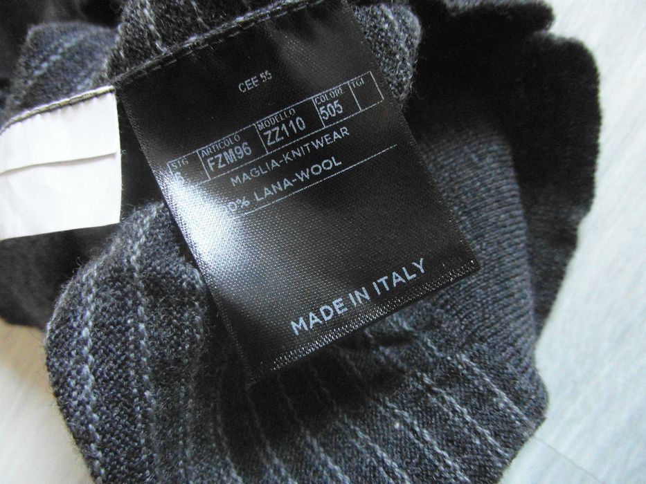 Ermenegildo Zegna Jumper Longsleeve Sweter Męski Casual Wełna S/M