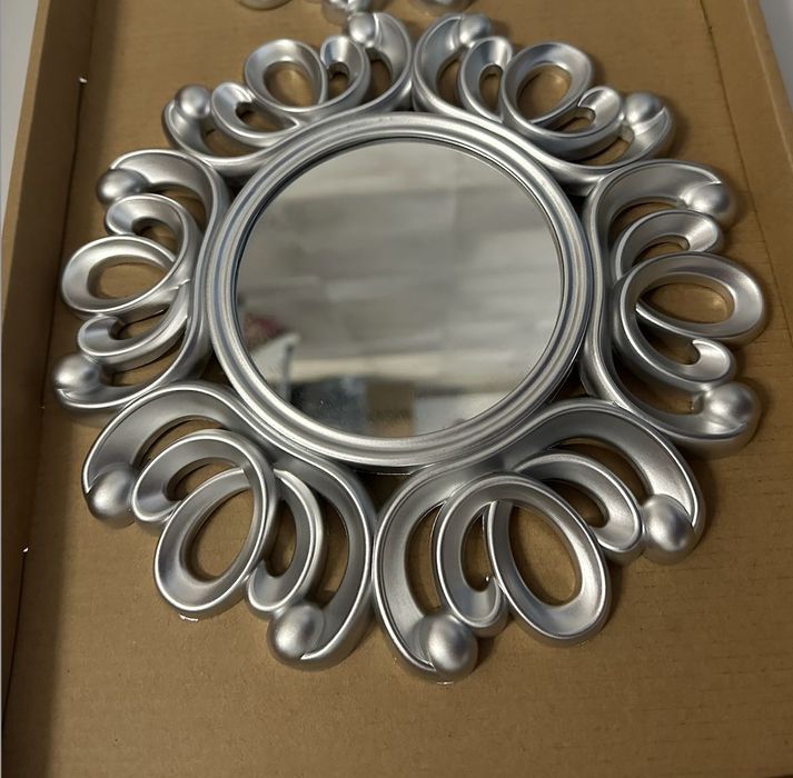 2 Espelhos Prateados Novos