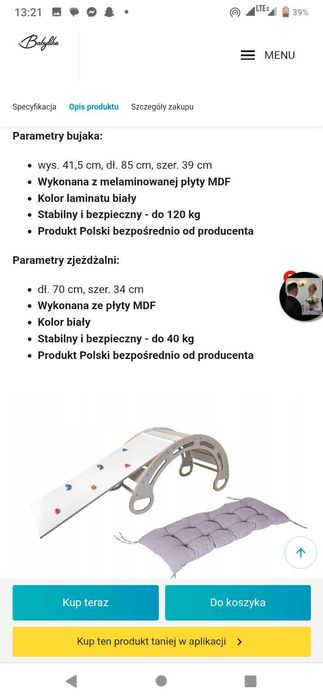 Bujak montesori  z zjeżdżalnia