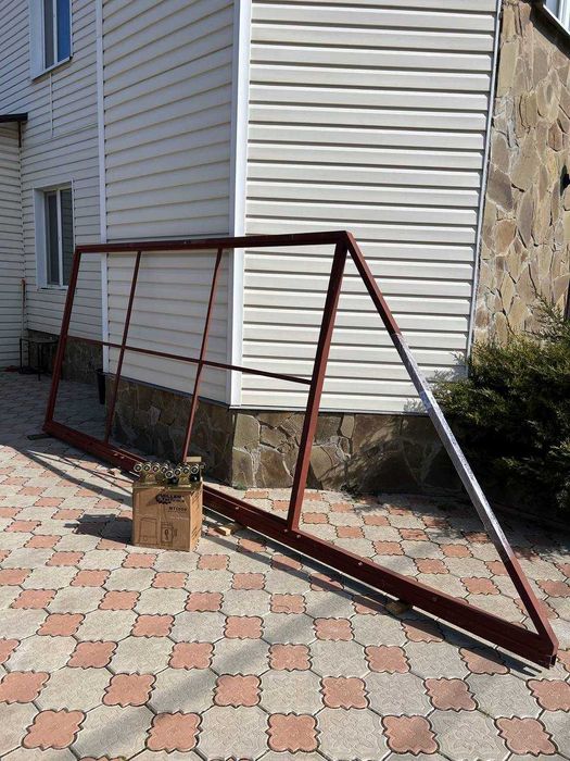 Каркас откатных ворот из Т-профиля, Каркас ворот, Откатные ворота