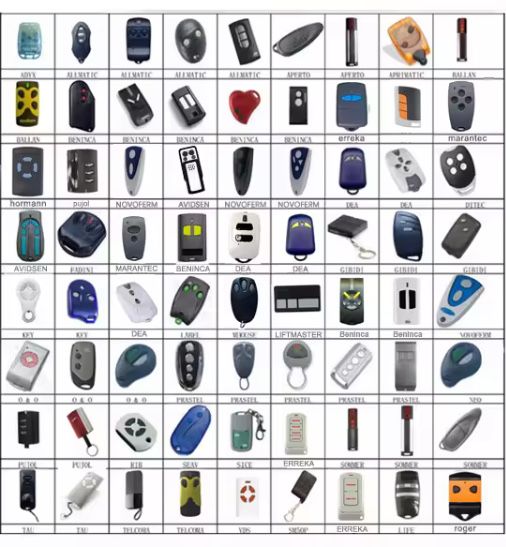 Comando de garagem multifrequência