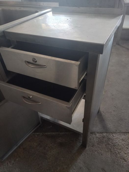 Bancada inox gavetas