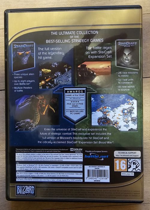 Starcraft z dodatkiem Blood War Gra pc